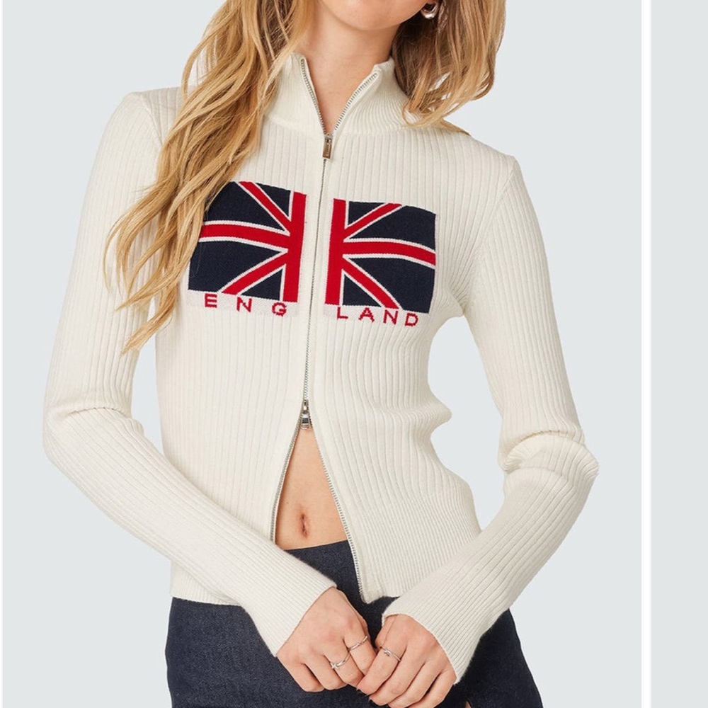 NWT EDIKTED England zip cardigan